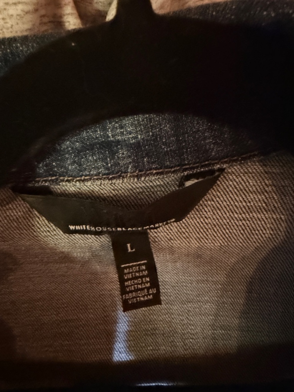 White House Black Market Dark Blue Denim Jean Jacket - Picture 5 of 5